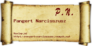 Pangert Narcisszusz névjegykártya